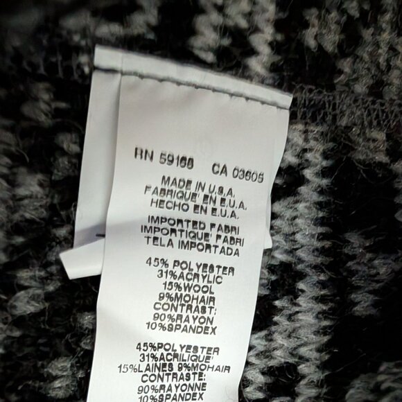 Karen Kane Nordic Reversible Vest Womens Size 2X Black Wool Mohair Made in USA - Picture 4 of 10